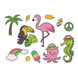 Haft diamentowy naklejki egzotyczne wakacje - Dalprint