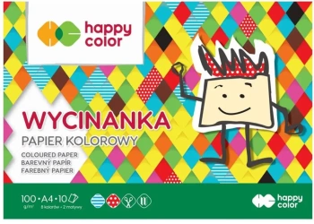 Blok Wycinanka A4/10K 100g HAPPY COLOR - GDD