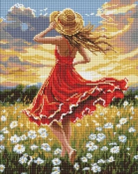 Diamentowa mozaika -Taniec w polu 40x50cm - Ideyka