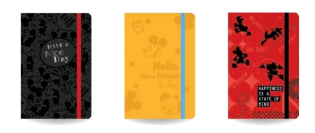 Notes A5 80k. linia z gumką Disney fashion Mickey Mouse 1 szt. mix - PATIO