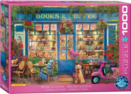 Puzzle 1000 Books & Coffee by Gary Walton 6000-5869 - Eurographics