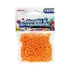 Koraliki do nawlekania pomarańcz + sznurek 6mm 16g - Brewis