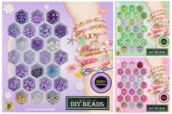 Zestaw koralików do nawlekania. Mega Creative