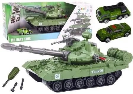 Czołg wojskowy DIY do rozkręcania zielony dźwięk - Leantoys