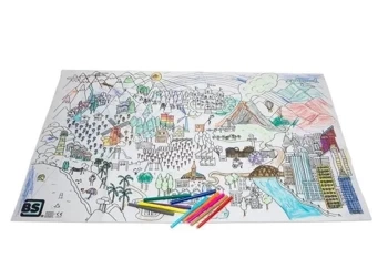 Kolorowanka materiałowa podłogowa XL 60x100cm - BS Toys