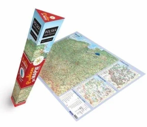 Mapa Polska fizyczna (plakat) - praca zbiorowa