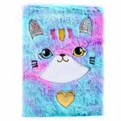 PLUSZOWY ZESZYT KOTEK NOTES WŁOCHATY PAMIĘTNIK WŁOCHACZ A5 RÓŻNE KOLORY