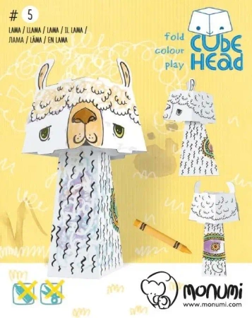 Cube head. Lama. Złóż i pokoloruj - praca zbiorowa