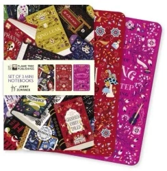 Zestaw 3 notatników MINI Miłośnicy książek - Flame Tree