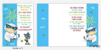 Karnet Smile B6 + koperta wzór nr 05 - Stamp