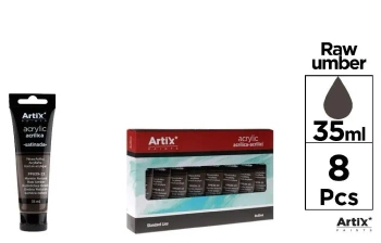 Farba akrylowa brąz naturalny 35ml (8szt) - Artix