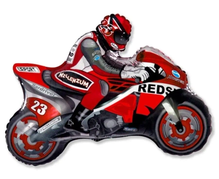 Balon foliowy Motor czerwony 84cm - Godan