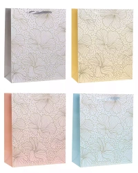 Torebka ozdobna 26x23x12cm hot-stamp mix ROZETTE