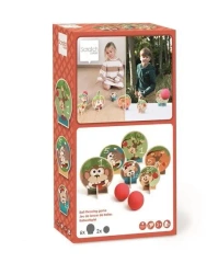 Gra zręcznościowa drewniana Rzut do celu Małpki - Scratch