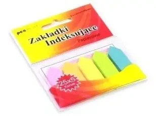 Zakładki indeksujące 12x45mm 5x25szt papierowe - Penword