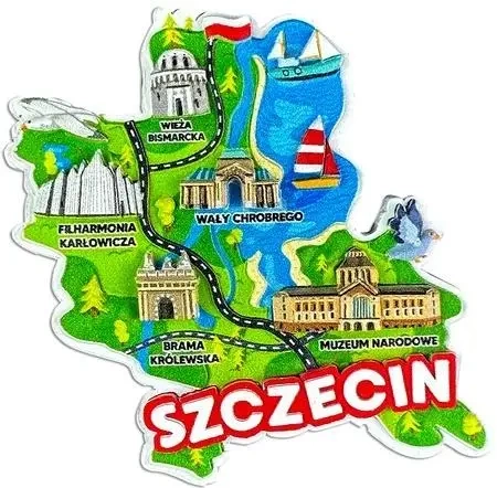 Magnes I love Poland Szczecin ILP-MAG-C-SZCZ-36 - Pan Dragon