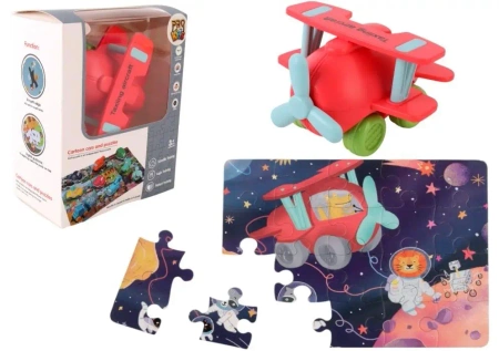 Auto puzzle Przygoda drogowa samolot - Pro Kids