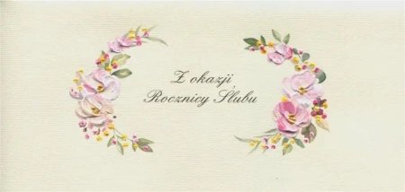 Karnet Rocznica DL R03 - Kwiaty - MAK