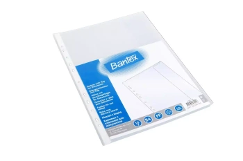 Koszulka groszkowa B4/120mic z klapką 10szt - Bantex