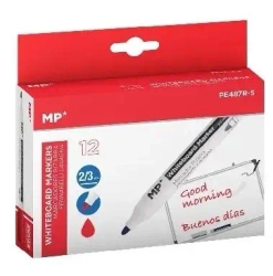 Marker do tablic suchościeralnych czerwony (12szt) - MP Main Paper