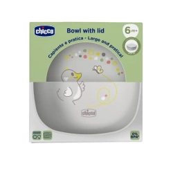Miseczka z pokrywką szara 6m+ - Chicco