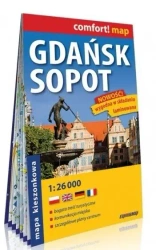 Comfort! map Gdańsk Sopot 1:26 000 plan mini 2023 - praca zbiorowa