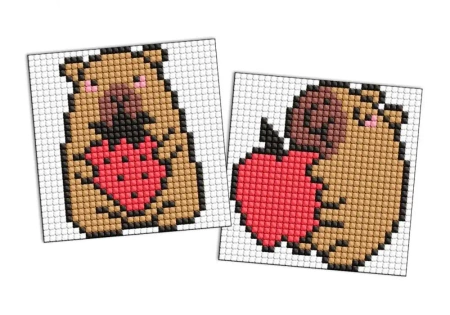 Diamentowa mozaika Kids - Kapibara: truskawki.. - Ideyka