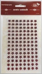 Stiker z kryształkami Kwiaty bordowe 8mm 112szt - Galeria Hobby