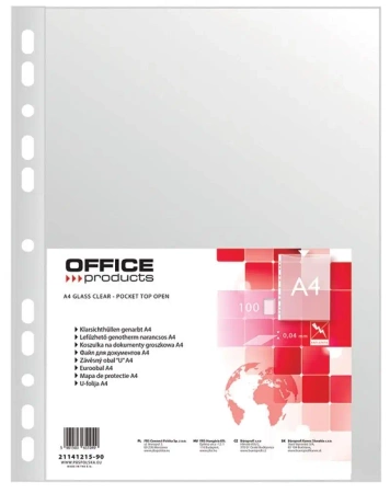 Koszulki na dokumenty A4 PP groszkowe 40mikr. 100s - Office