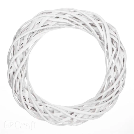 Wianek wiklynowy biały 36cm - Dalprint dpCraft