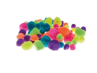 Pompony neonowe 78szt - Brewis