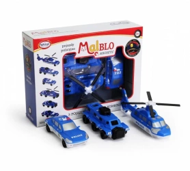 MalBlo Magnetic Pojazdy policyjne - Klein