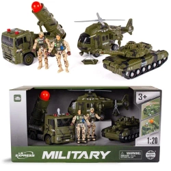 Zestaw wojskowy z czołgiem i helikopterem 5el - Lena