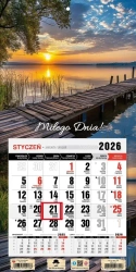 Kalendarz 2026 jednodzielny mini mazury - Pan Kalendarzyk