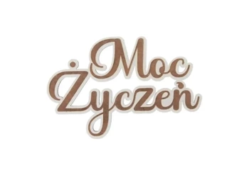 Drewniany napis - Moc życzeń 5szt biały - Cresco