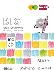 Blok rysunkowy biały A4/100K BIG HAPPY COLOR - GDD