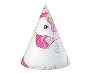 Czapeczki papierowe Unicorn Rainbow Colors 6szt - Godan