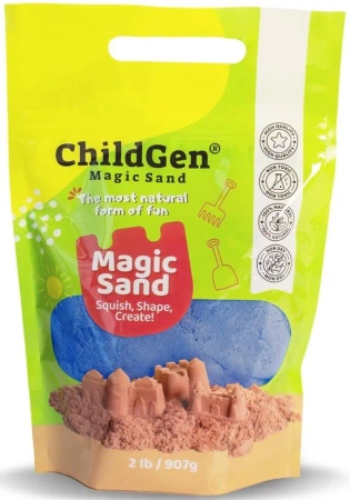 Piasek kinetyczny naturalny niebieski 907g - ChildGen