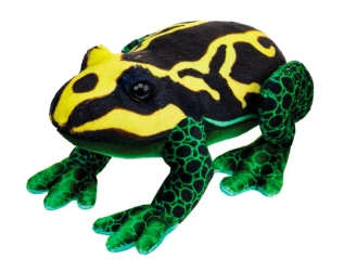 Żaba czarno - żólta 13cm - Beppe