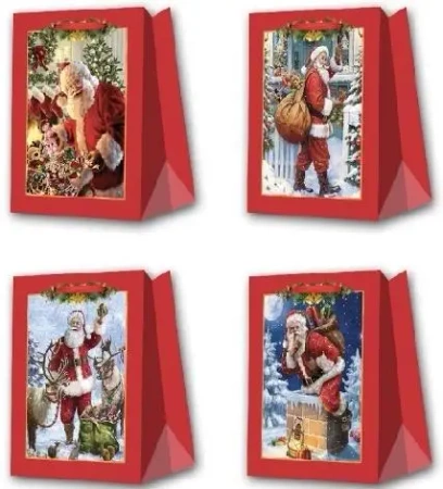 Torebka prezentowa M Boże Narodzenie szerokie dno - Ju-Piter