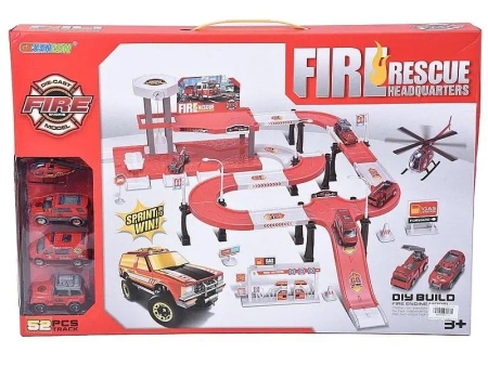 Parking straży pożarnej z pojazdami - ADAR