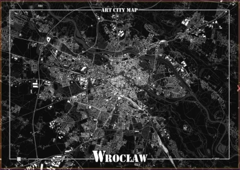 Plakat dekoracyjny - Wrocław - Art-Map