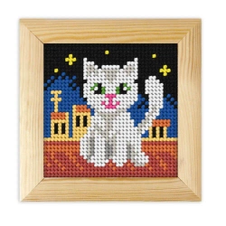 Haft z ramką. Moje pierwsze wyszywanie - Kotek - Anex-bis