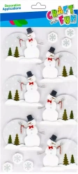 Naklejki BoŻe Narodzenie 3d BaŁwanki Craft with Fun 501769