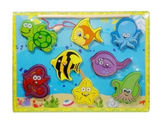 Układanka drewniana z wędką - SWEDE