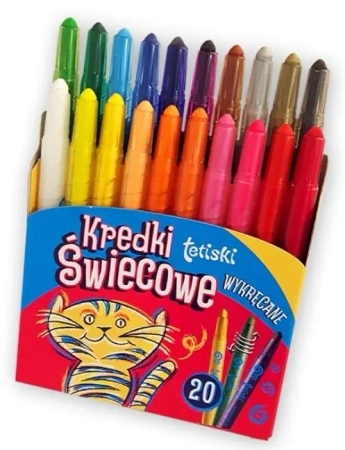 Kredki tetiski świecowe wykręcane 20 kol. KT010-AE - Tetis