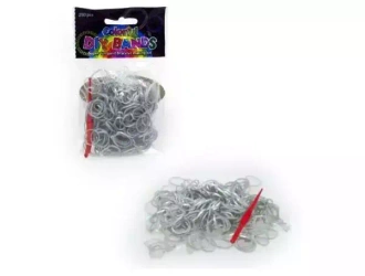 Gumki 250 srebrne do robienia bransoletek.  p12   HIPO