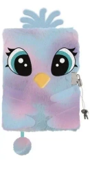 Pamiętnik z kłódką A5/96K 3D włochacz Pastel Bird - ST-MAJEWSKI