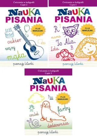 Nauka pisania. Ćwiczenia w kaligrafii - 3 ZESZYTY - Beata Guzowska