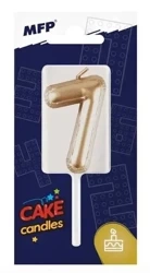 Świeczka złota balon cyfra 7 - MFP